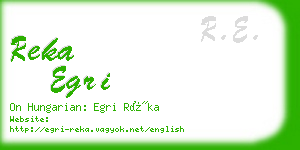 reka egri business card